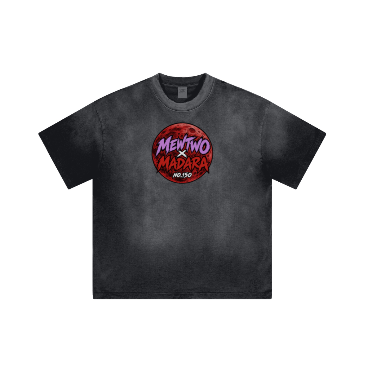 250GSM Men's Distressed Raw-Edge Vintage-Wash Boxy T-Shirt Dark Gray